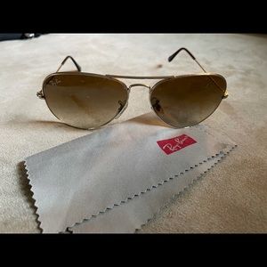 Ray Ban Tortoise Sunglasses with clean cloth